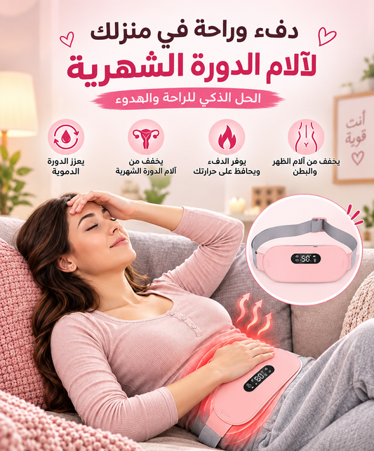 حزام حراري لتخفيف تقلصات وآلام الدورة الشهرية